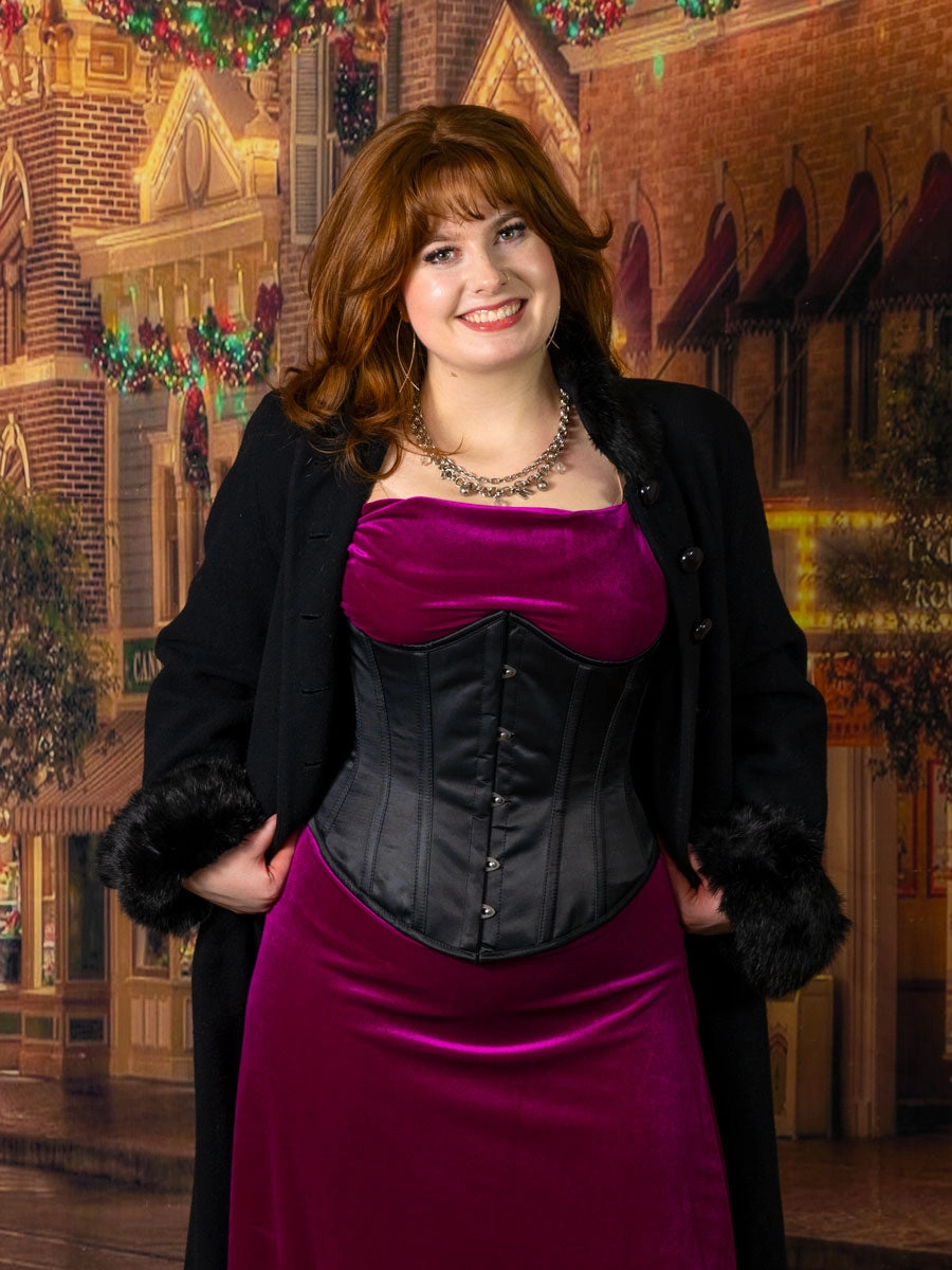 Satin Romantic Curve Longline Underbust Corset : CS-345