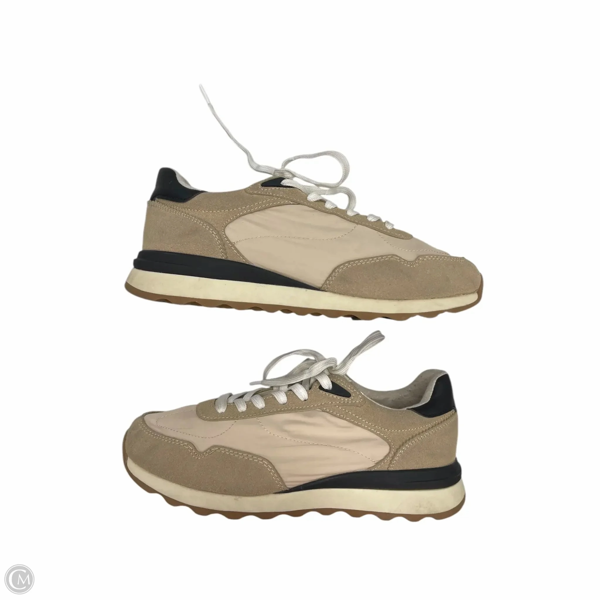 Shoes Sneakers By Cushionaire In Tan & White, Size: 8