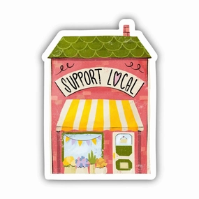 Support Local Sticker - Coral Building