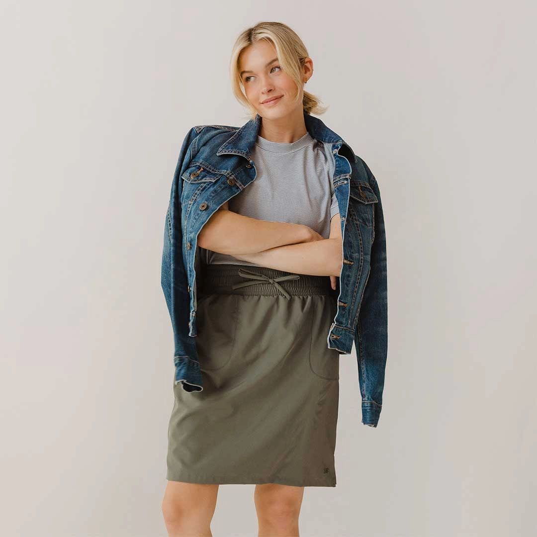 The Away Skirt, Olive