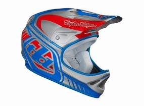 Troy Lee Designs D2 Delta Full Face Helmet - Silver-Blue