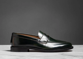 Unlined Traveler Penny Black Marbled Shell Cordovan