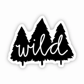 Wild Trees Nature Sticker - Black and White