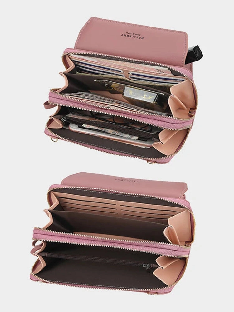 Women 12 Card Slots Large Capacity Phone Bag Crossbody Bag