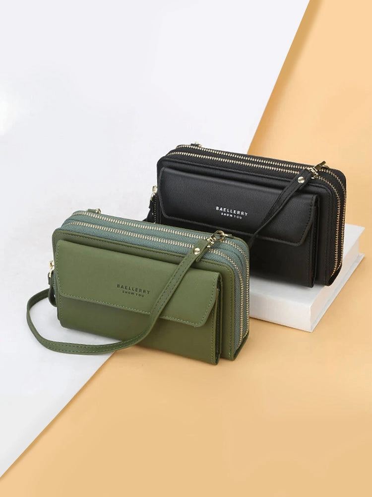 Women 12 Card Slots Large Capacity Phone Bag Crossbody Bag