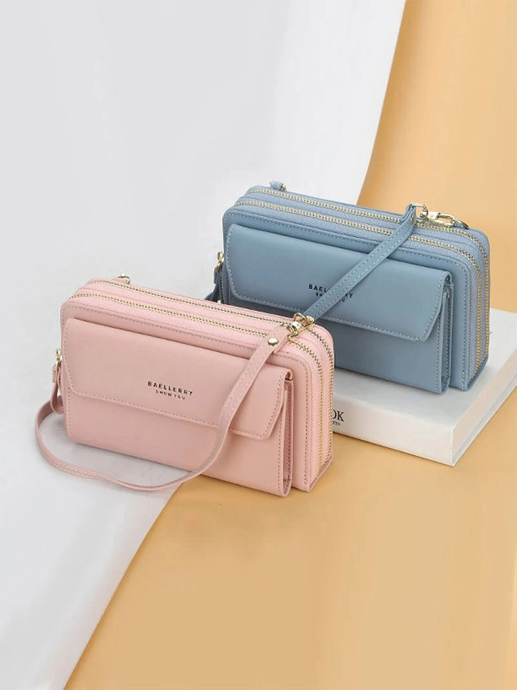 Women 12 Card Slots Large Capacity Phone Bag Crossbody Bag