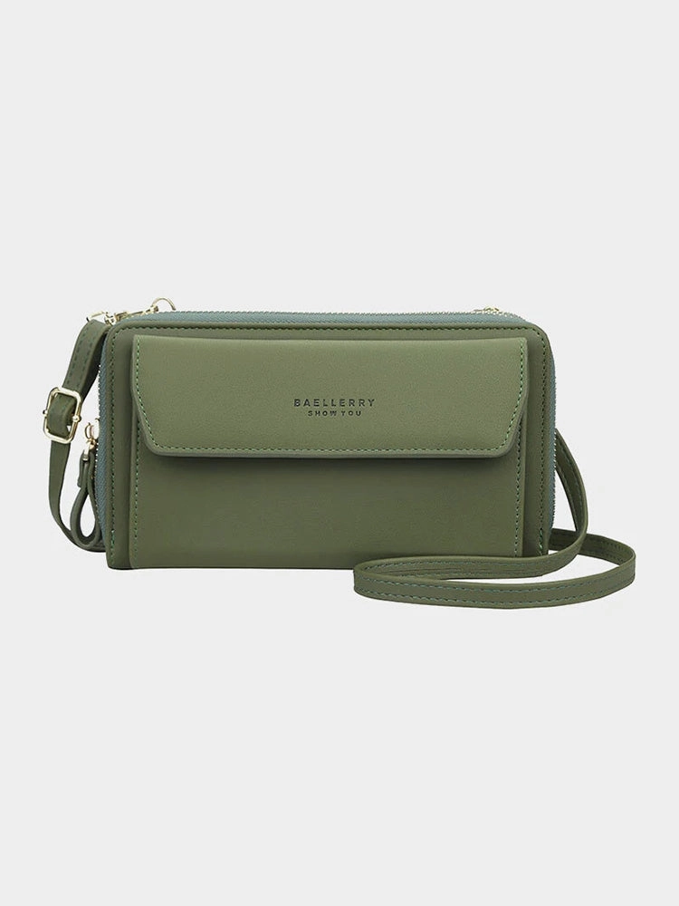 Women 12 Card Slots Large Capacity Phone Bag Crossbody Bag