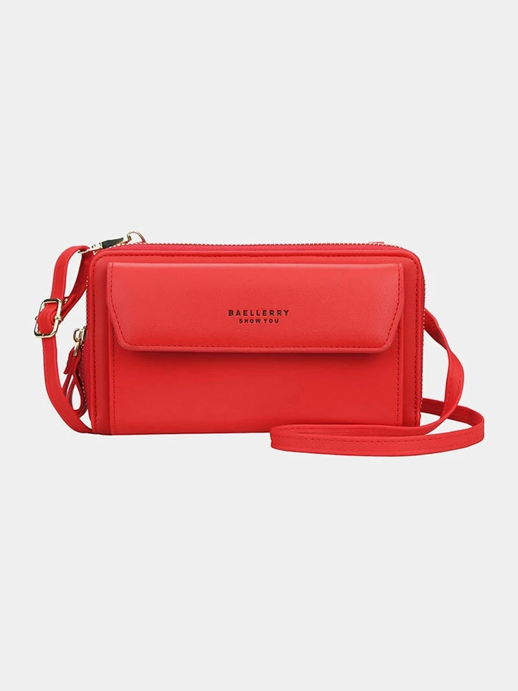 Women 12 Card Slots Large Capacity Phone Bag Crossbody Bag