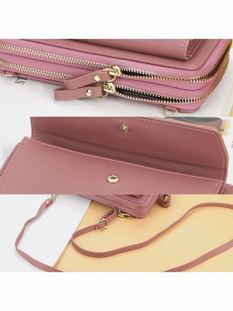 Women 12 Card Slots Large Capacity Phone Bag Crossbody Bag
