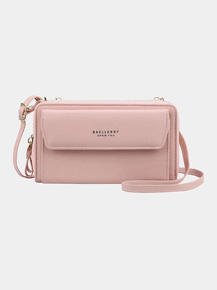 Women 12 Card Slots Large Capacity Phone Bag Crossbody Bag